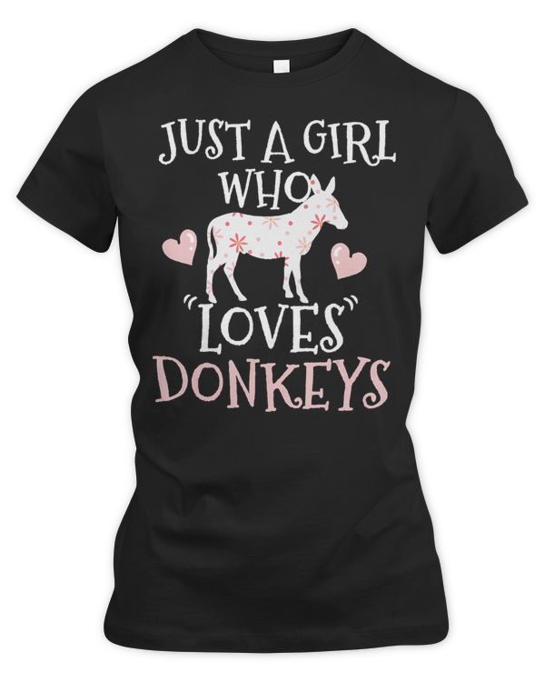 Donkey Cattle Just A Girl Who Loves Donkeys Farmer Animal 134 Mule Farmer