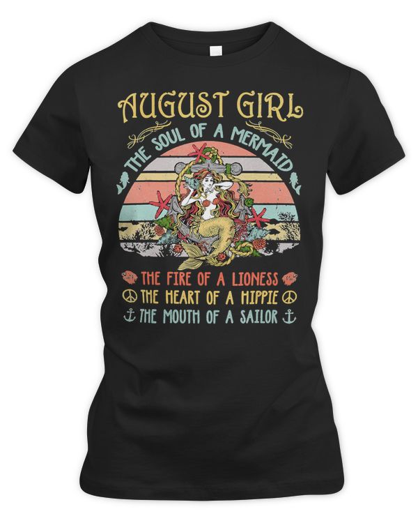 Mermaid Sea Life August Girl The Soul Of AVintage Birthday Gift660 Ocean Lover