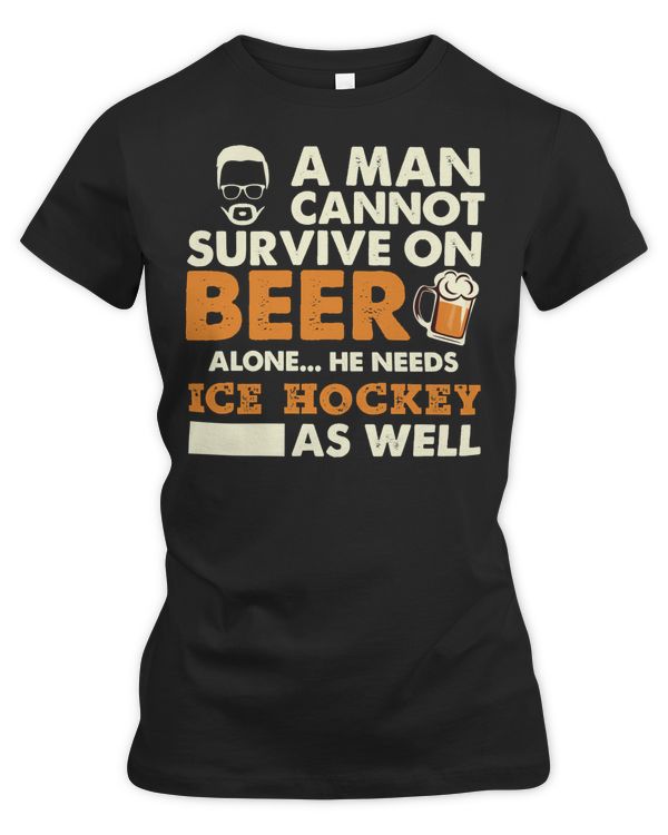 Hockey A Man Cannot Survive On Beer Alone He Needs Ice Hockey As Well 292 player