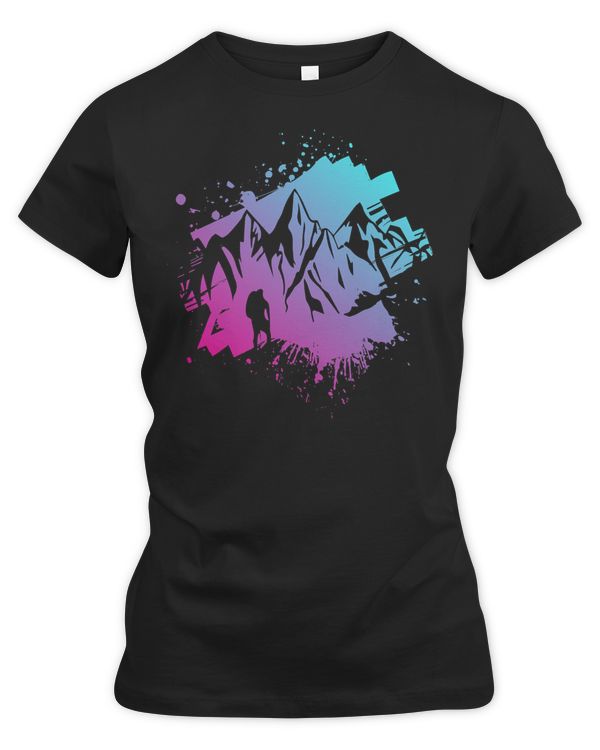 Hiking Mountain Best Day HikerIdea Hiking Mountain Paint Splashes 371 Hiker Camping