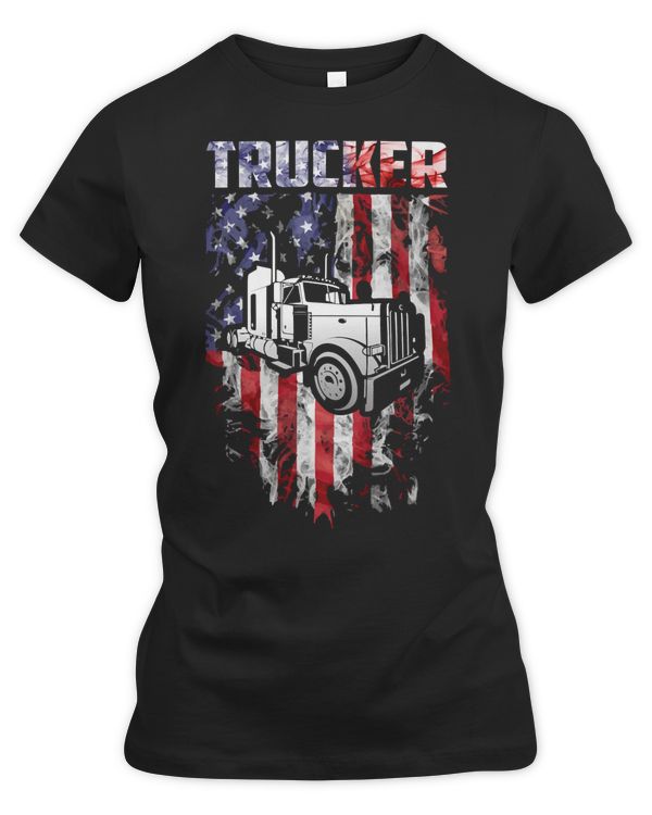 Truck Trucker American Flag 316 Driver Truckin