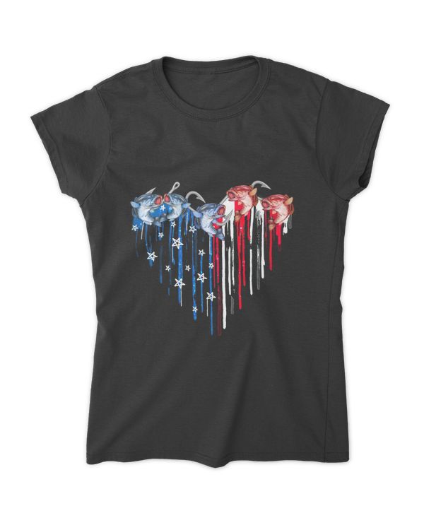 Fishing America Heart Flag