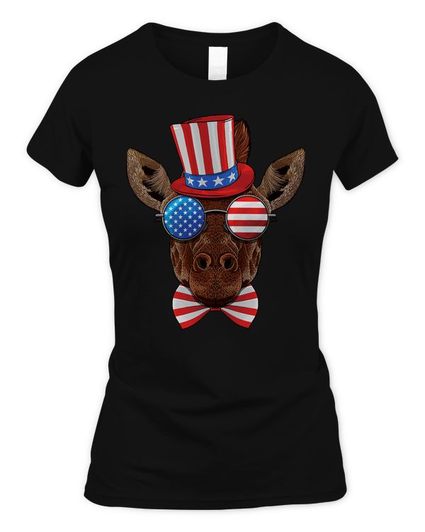 Giraffe 4th of July American USA Uncle Sam Hat 184