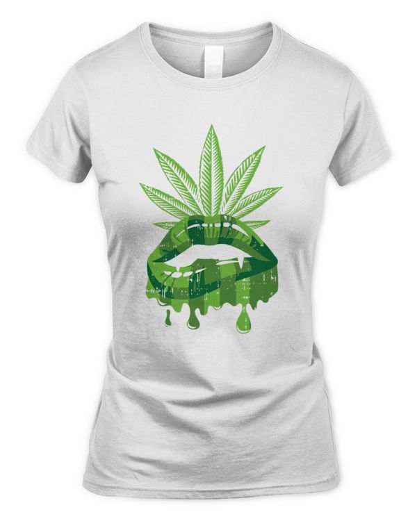 Vampire Sexy Lips Fangs Weed Costume Funny Halloween Gift