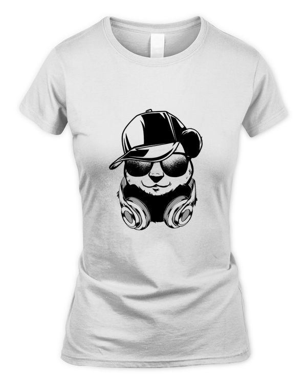 Cool panda with sunglasses, headphones and a cap T-Shirt