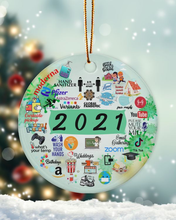 RD 2021 Still Remembering Covid, 2021 Christmas Ornament, 2021 The Year We Get Vaccinated, Christmas Gifts