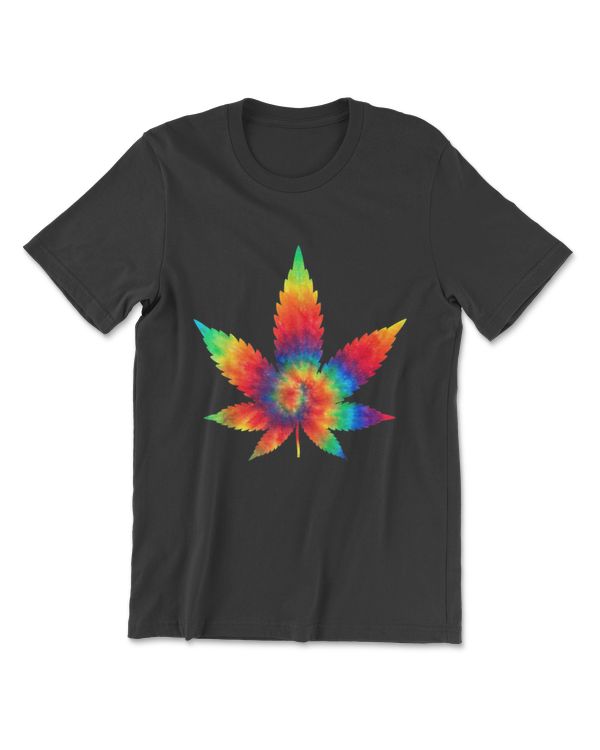 Cannabis T-Shirt - Weed Tie Dye Hippie Stoner Shirt Gif