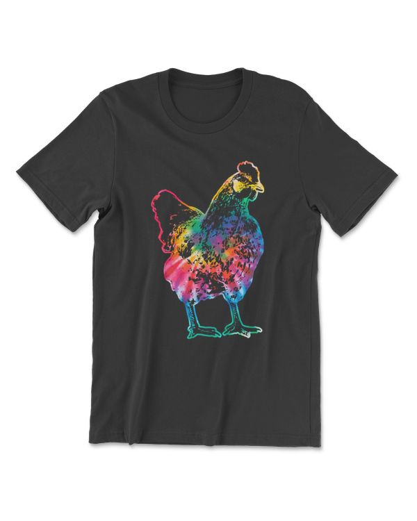 Chicken Tie Dye Hippie Poultry Farmer Farm Vintage Gift