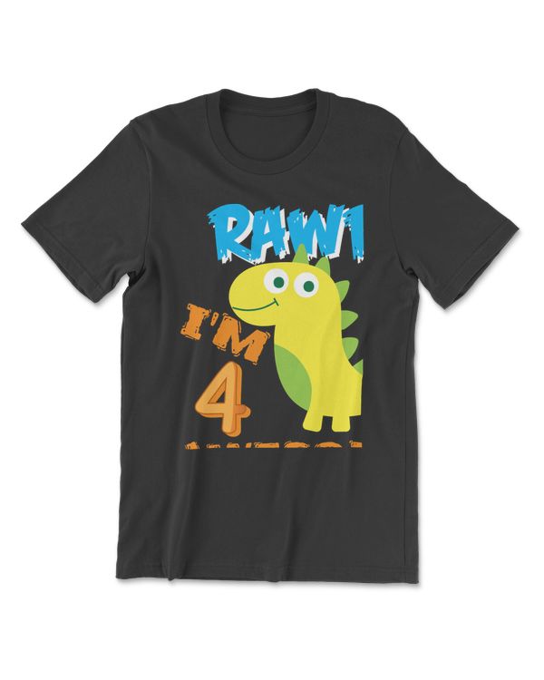 Dinosaur Cute 4 Year Old Dinosaur Loving T Dino