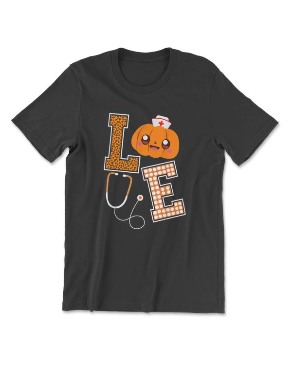 Love Nurse Halloween Pumpkin Fall Nurses costume