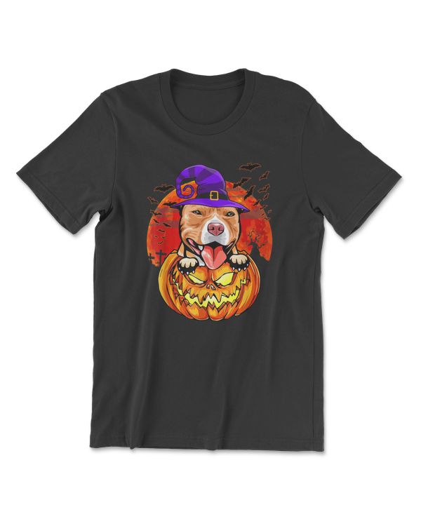 Funny Pitbull Witch Pumpkin Halloween Costume