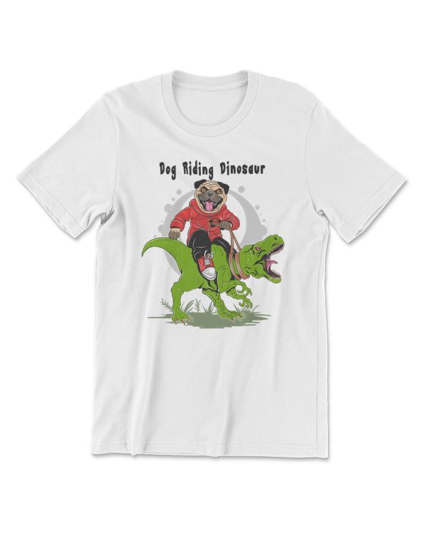Dinosaur dog riding dinosour Kids Girls Women Rainbow Dino