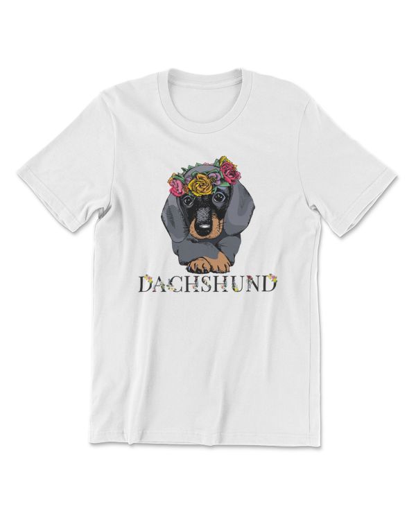Dachshund Dog Dachshund with Flowers Sticker 108 Dog Lover