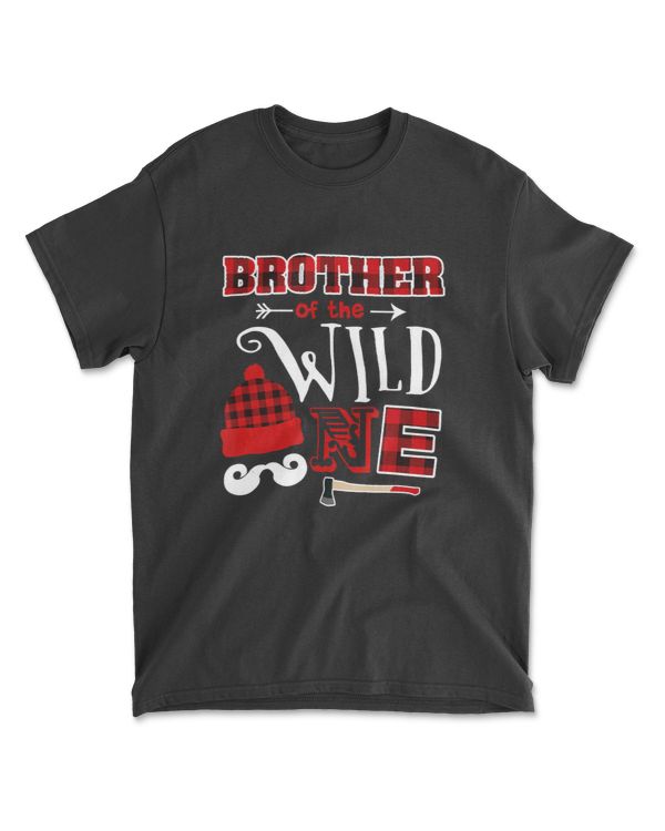 1st Birthday Lumberjack Brother Of the Wild One T-Shirt