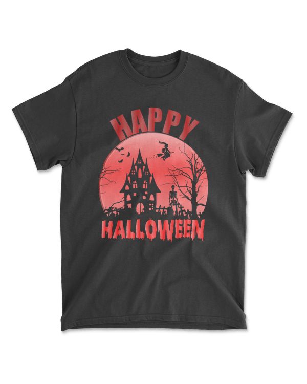 Happy Halloween Witch And Skull