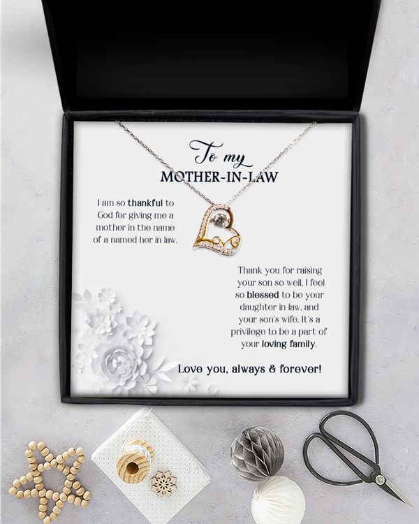 Mother In Law Necklace from Daughter In Law, Dancing Necklace For Mother In Law, Gift for Mother In Law on her Birthday/ Christmas