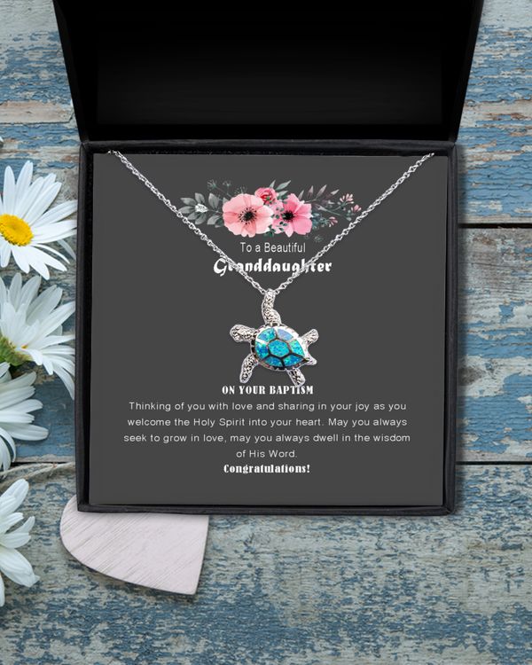 SenPrints Turtle Necklace With Message Card