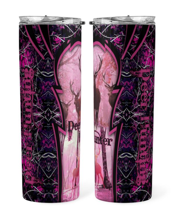 Skinny Tumbler Deer Hunting Pink Camo